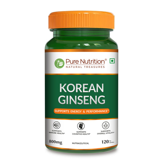 Pure Nutrition Korean Ginseng – 120 Veg Capsules