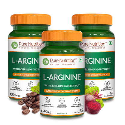 L-Arginine Supplement 1500mg - 60 Capsules