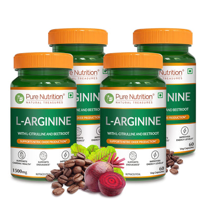 L-Arginine Supplement 1500mg - 60 Capsules