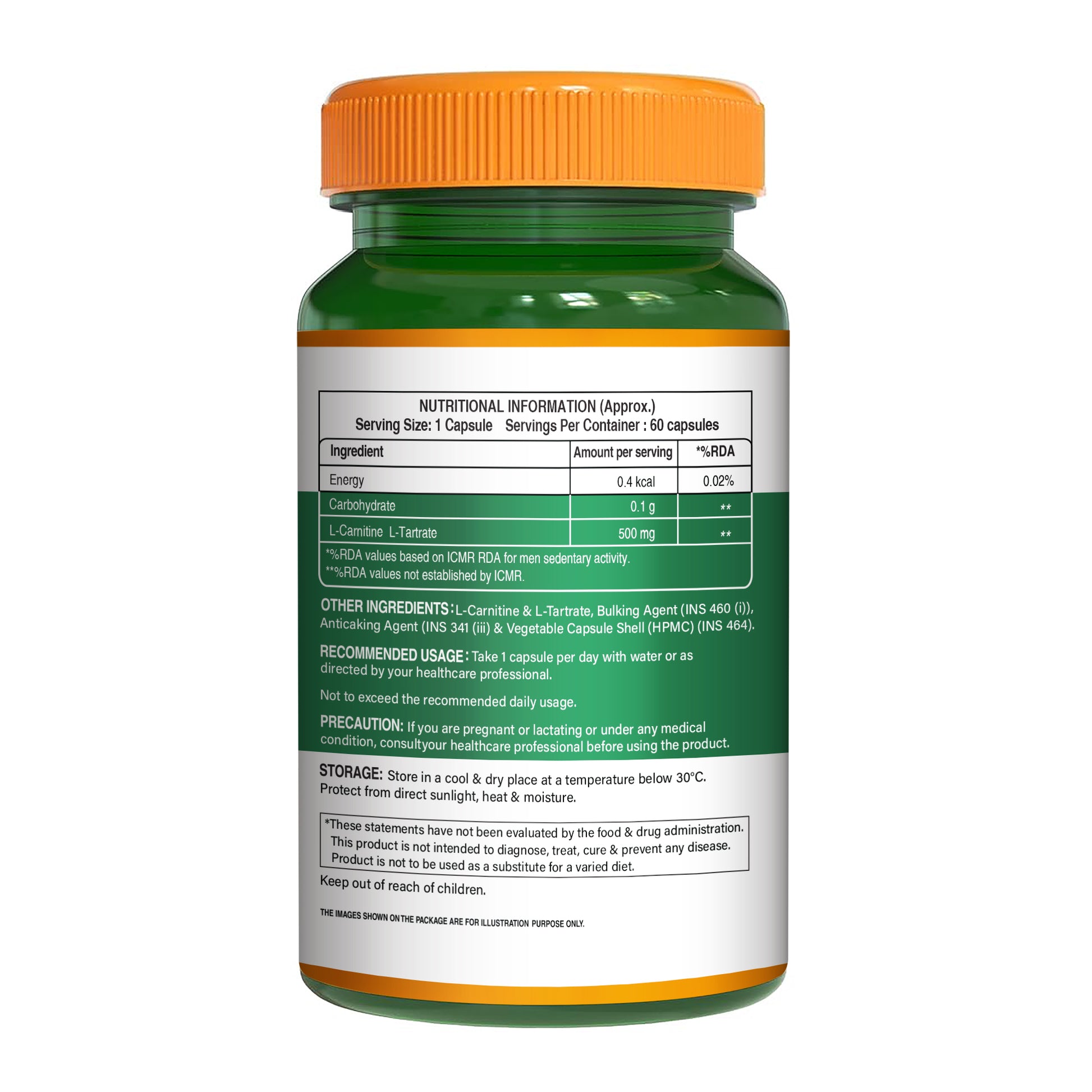 L-Carnitine L-Tartrate 500mg Veg Capsules Pure Nutrition L-Carnitine L-Tartrate 500mg Veg Capsules Pure Nutrition
