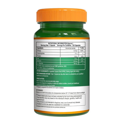 Pure Nutrition L-Glycine | 500 mg | 120 Veg Capsules