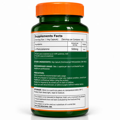 L-Phenylalanine 500 mg | 60 Vegetarian Capsules