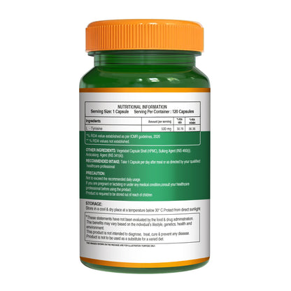 Pure Nutrition L-Tyrosine 500 mg Veg Capsules