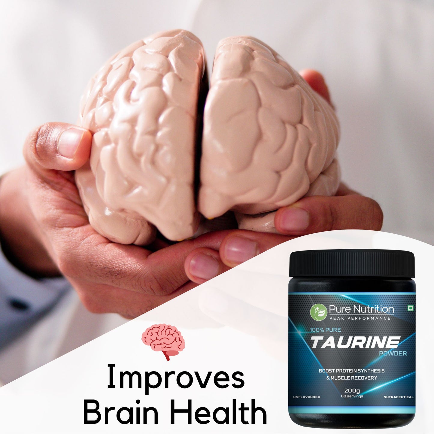 L-Taurine Powder 200g, Amino Acid Supplement | Support Muscle Recovery & Improve Performance