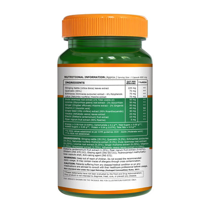 Lung Detox Capsules – 60 Veg Capsules for Lung Cleanse with Vitamin C & Grape Seed Extract