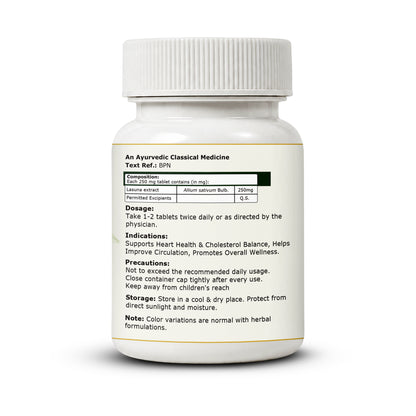 Pure Nutrition Lasuna Tablets | Ayurvedic Garlic Extract Supplement | Supports Heart & Circulation Wellness 