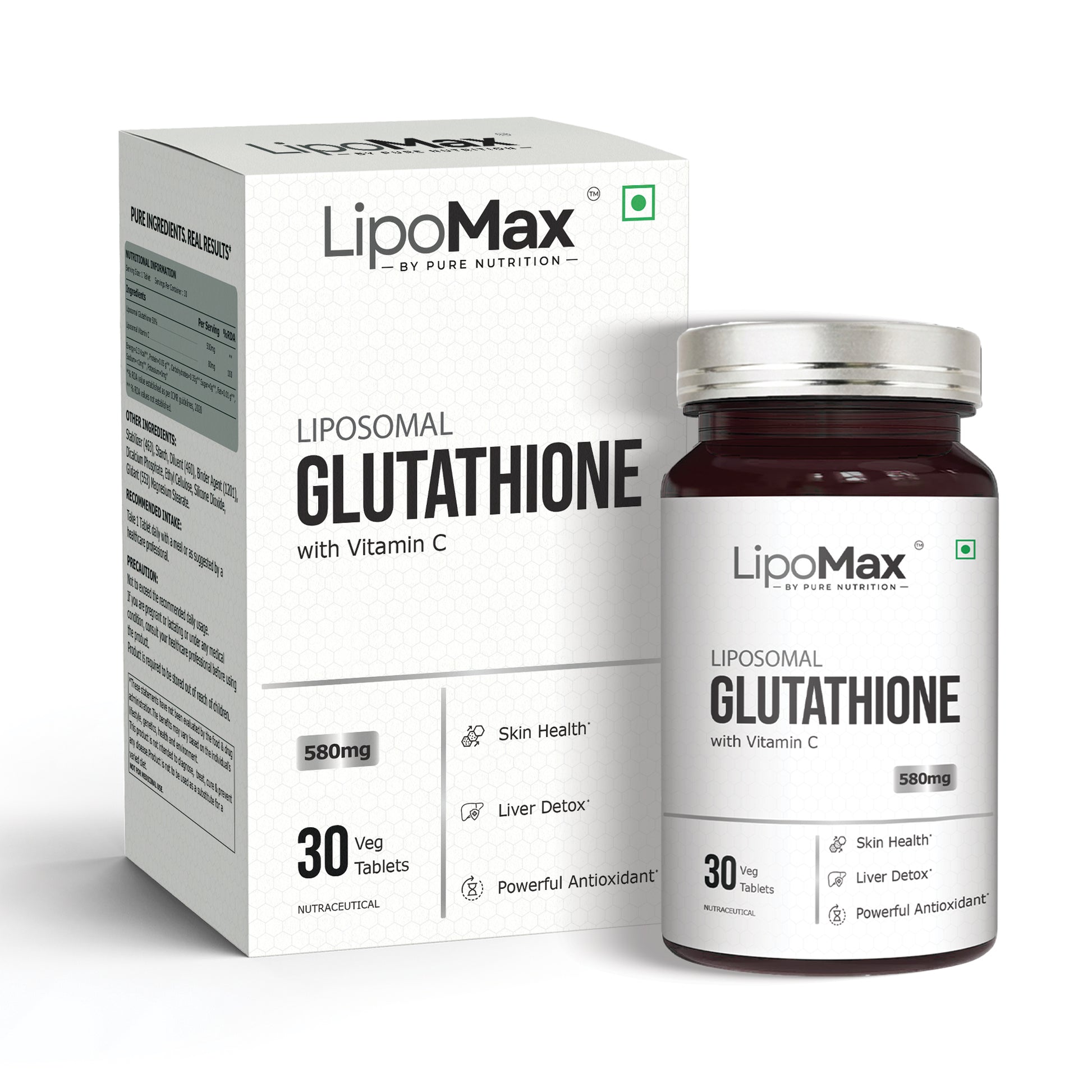 LipoMax Liposomal Glutathione with Vitamin C Pure Nutrition LipoMax Liposomal Glutathione with Vitamin C Pure Nutrition