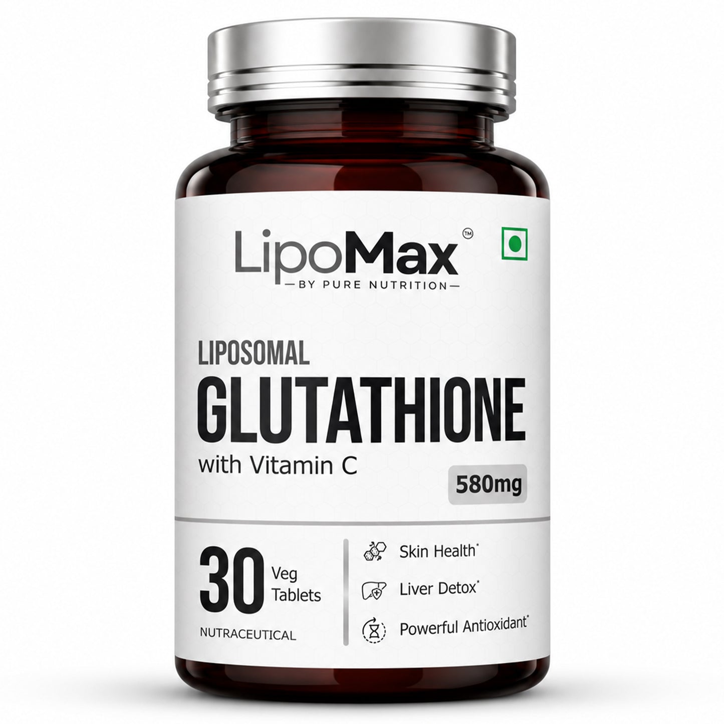 LipoMax Liposomal Glutathione with Vitamin C Skin Radiance & Antioxidant