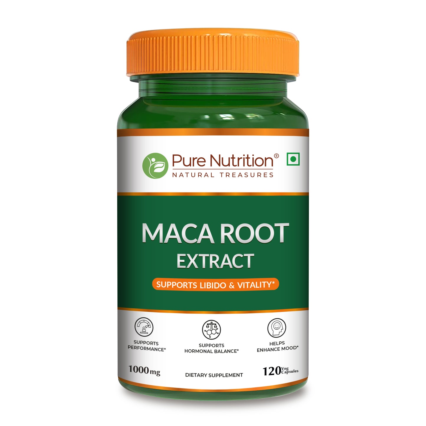 Maca Root Capsules 1000mg | Peruvian Maca Extract | 120 Veg Capsules