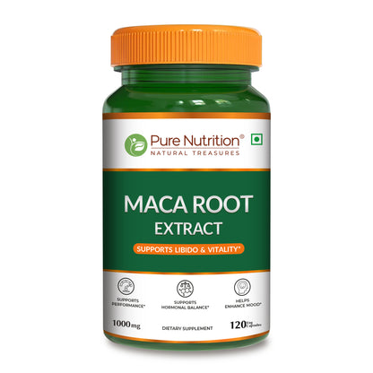 Maca Root Capsules 1000mg | Peruvian Maca Extract | 120 Veg Capsules