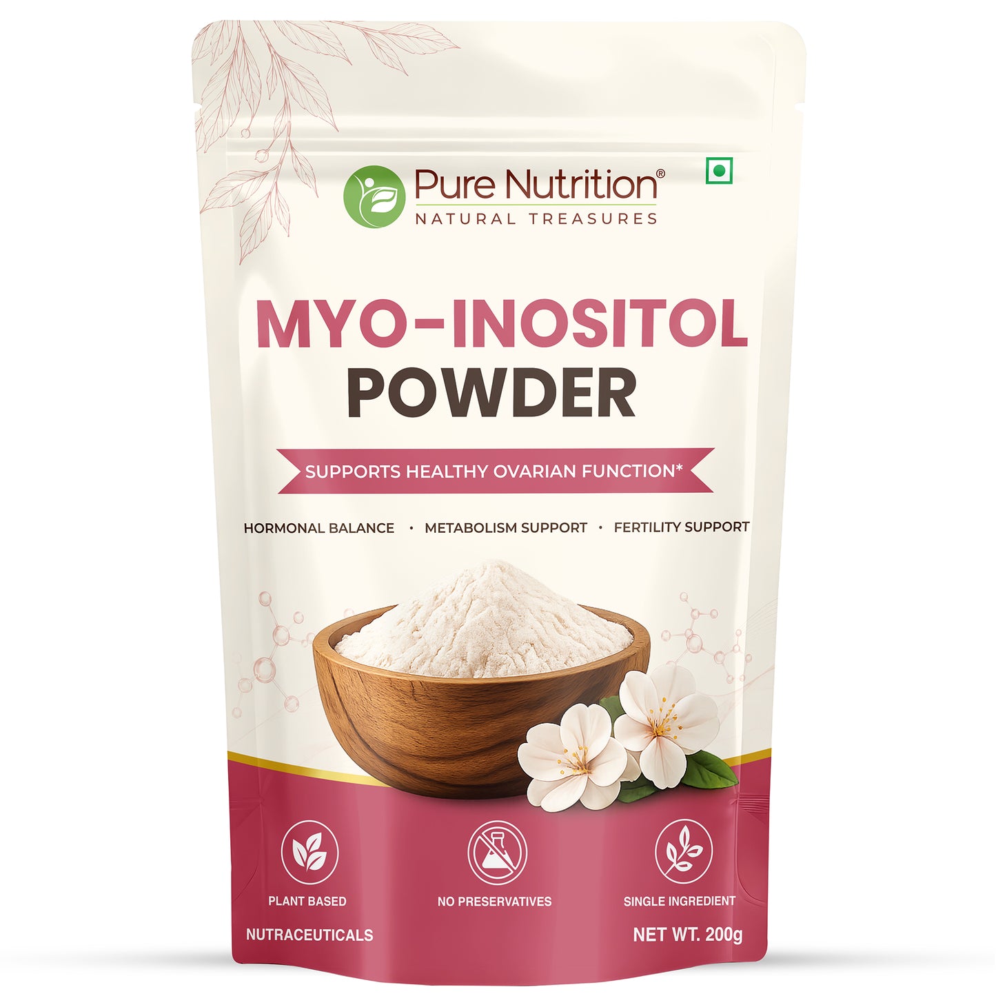 Myo-Inositol Powder 200g | 2000mg Per Serving | Single Ingredient