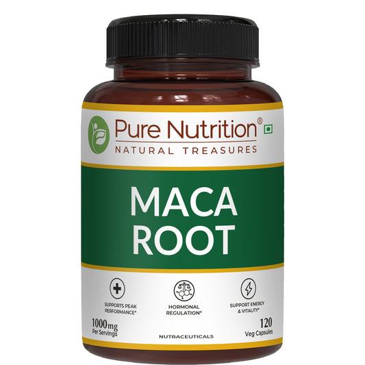 Maca Root Supplement - 120 Veg Capsules | Supports Energy, Stamina, and Hormonal Balance