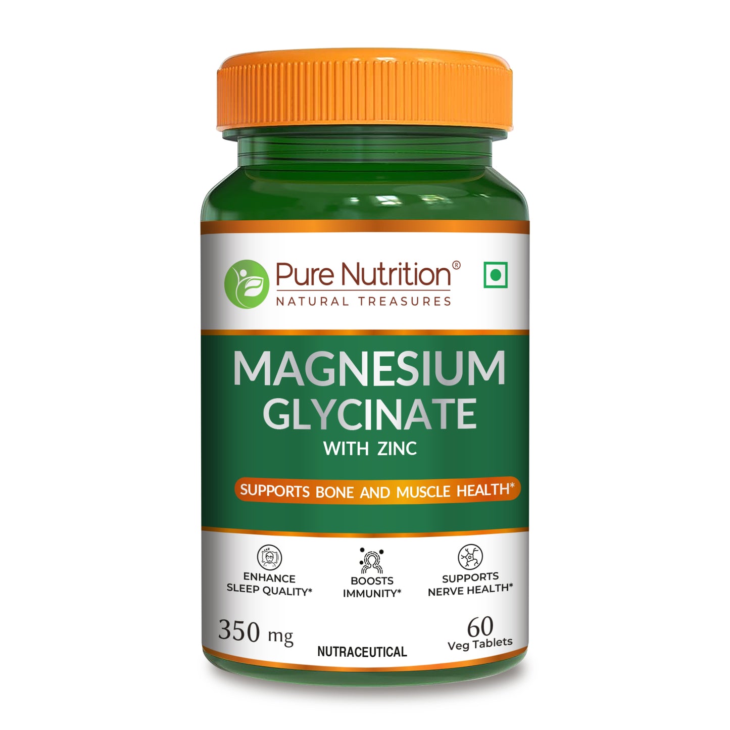 Magnesium Glycinate with Zinc tablets | Supports Sleep, Stress & Heart Health|