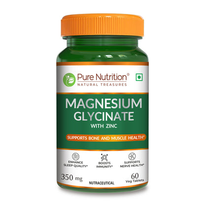 Magnesium Glycinate with Zinc tablets | Supports Sleep, Stress & Heart Health|