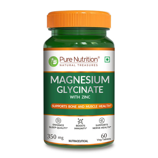 Magnesium Glycinate with Zinc tablets | Supports Sleep, Stress & Heart Health|
