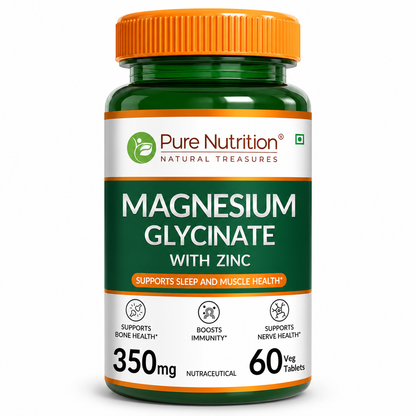 Magnesium Glycinate with Zinc  Sleep, Muscle Relaxation & Bone Health Tablets