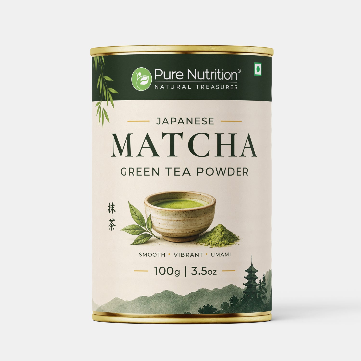 Japanese Matcha Green Tea Powder 100g | Premium Matcha from Japan | Finely Ground Green Tea Powder for Tea, Latte & Smoothies