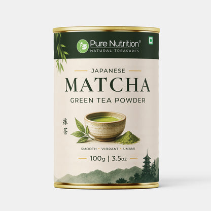 Japanese Matcha Green Tea Powder 100g | Premium Matcha from Japan | Finely Ground Green Tea Powder for Tea, Latte & Smoothies