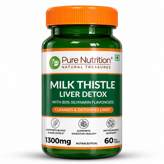 Liver Cleanse Supplements with Milk Thistle |Veg Tablets for Detox