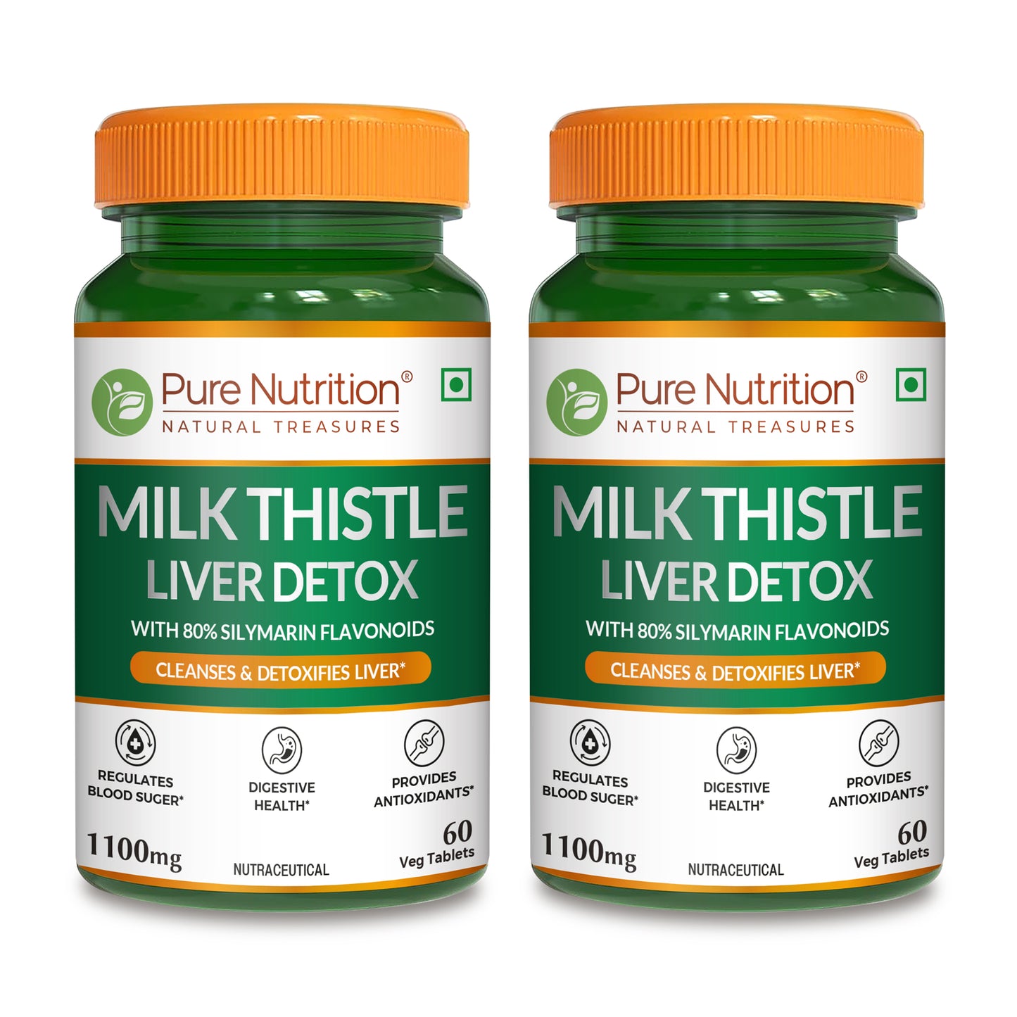 Liver Cleanse Supplements with Milk Thistle |Veg Tablets for Detox