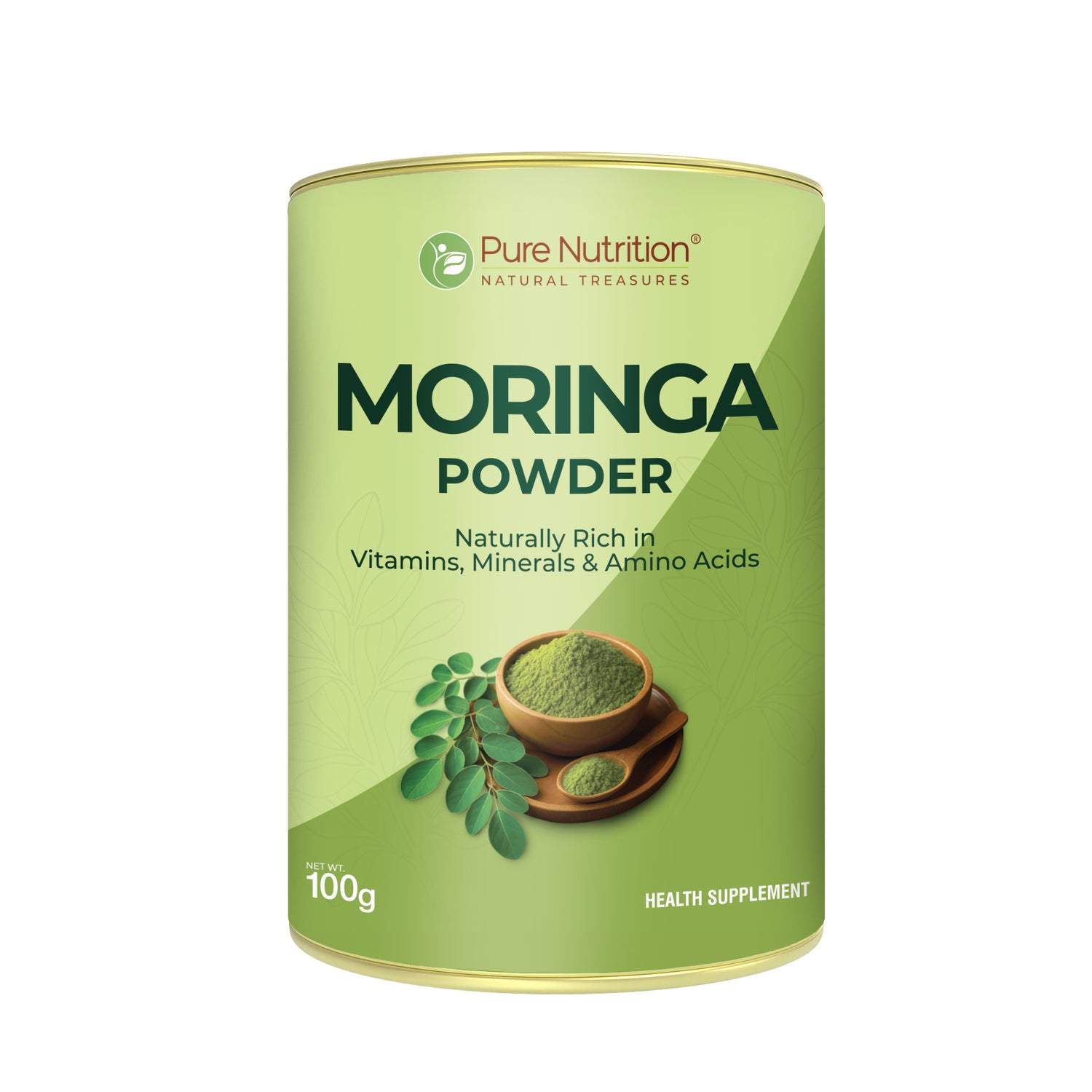 Pure Nutrition Moringa Powder – Naturally Rich in Vitamins, Minerals & Amino Acids (100g)