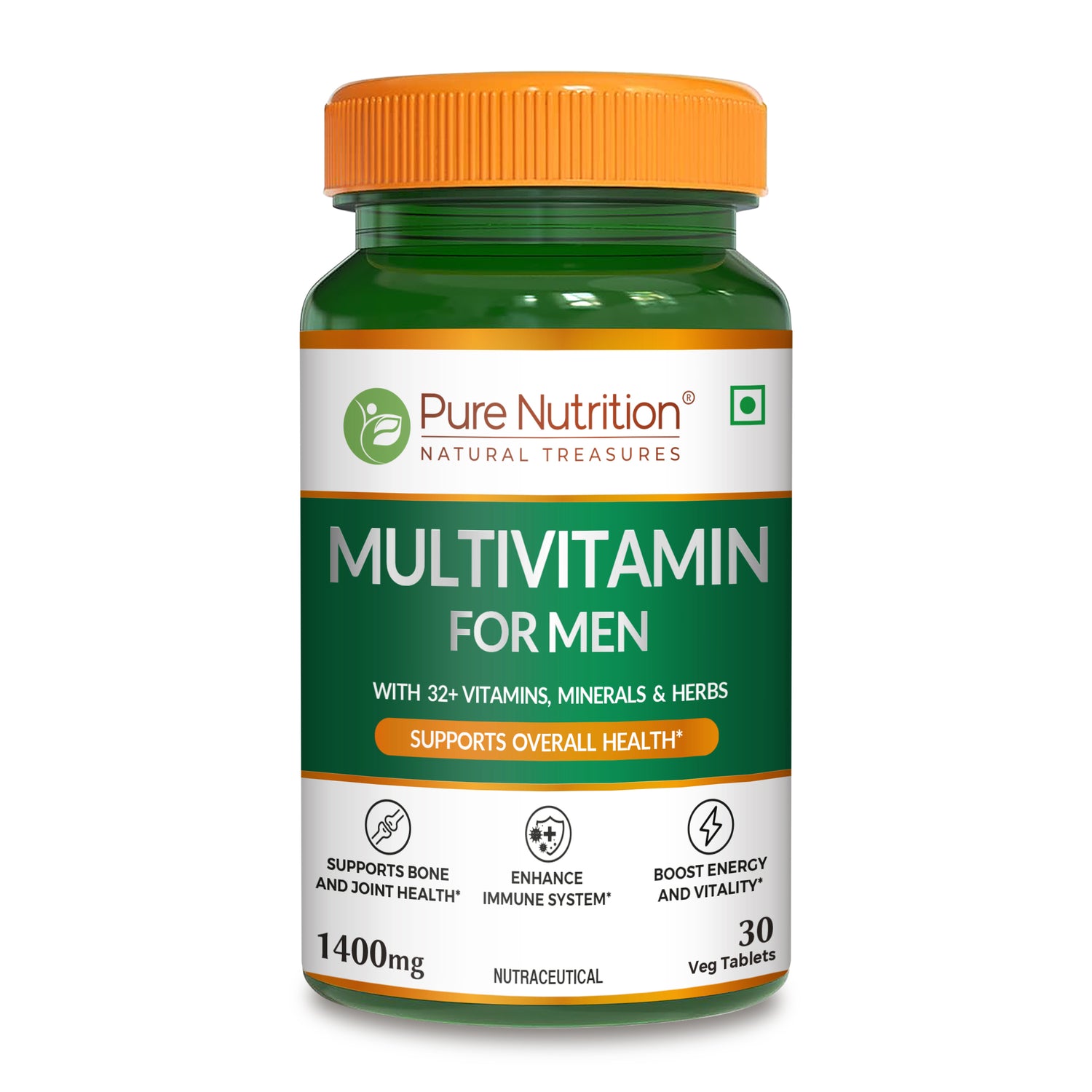 Multivitamin for Men | 32+ Vitamins, Minerals & Herbal Extracts | Daily Nutritional Support