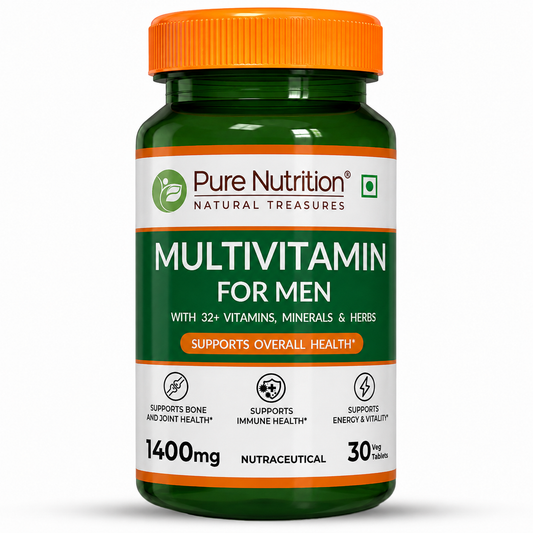 Multivitamin for Men – 30 Vegetarian Tablets | Comprehensive Wellness with 32+ Nutrients