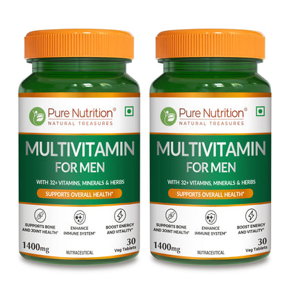 Multivitamin for Men | 32+ Vitamins, Minerals & Herbal Extracts | Daily Nutritional Support