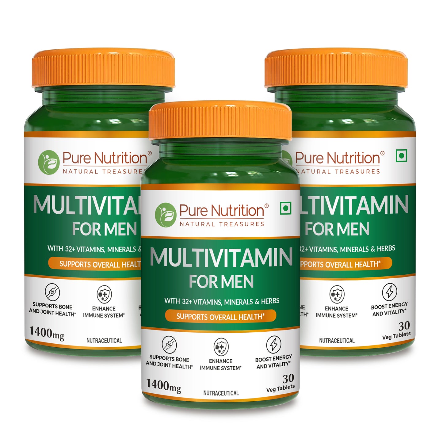 Multivitamin for Men | 32+ Vitamins, Minerals & Herbal Extracts | Daily Nutritional Support