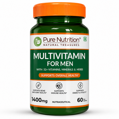 Multivitamin for Men - 60 Vegetarian Tablets | Daily Wellness with 32+ Vitamins, Minerals, and Herbal Extracts