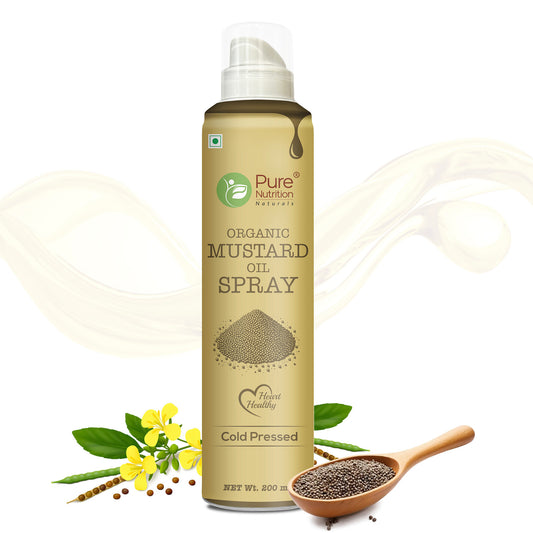 Organic Cold Pressed Mustard Oil 200ml Spray | 100% Pure | For Cooking, Baby Massage & Hair