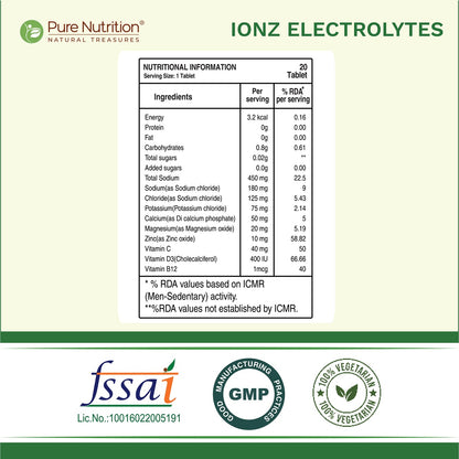 Pure Nutrition IONZ Electrolytes + Vitamins & Minerals – Moroccan Orange Flavour