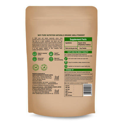 Organic Amla Powder - 227g | Supports Immunity, Digestion, and Hair Health