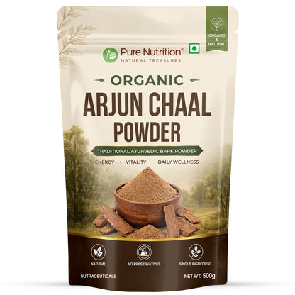 Organic Arjun Chaal Powder 500g | Traditional Ayurvedic Herbal Powder
