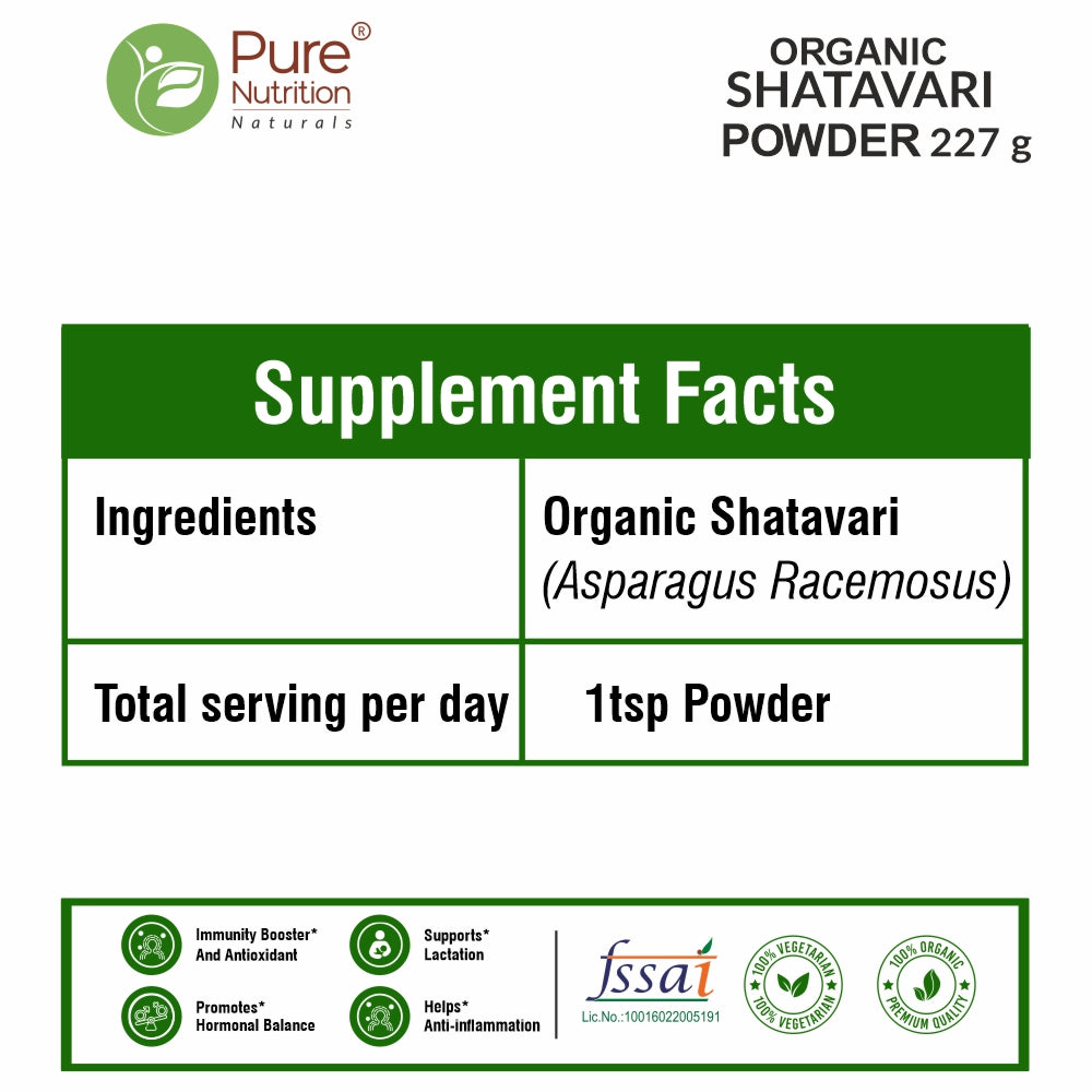 Organic Shatavari Powder - 227g