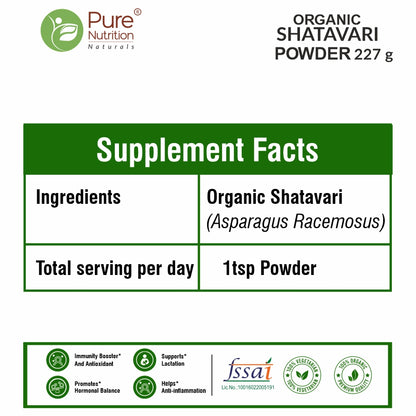 Organic Shatavari Powder - 227g