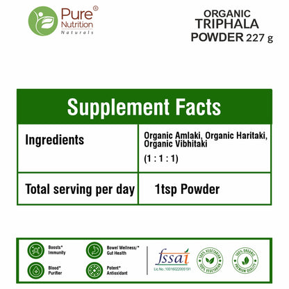 Pure Nutrition Organic Triphala Powders