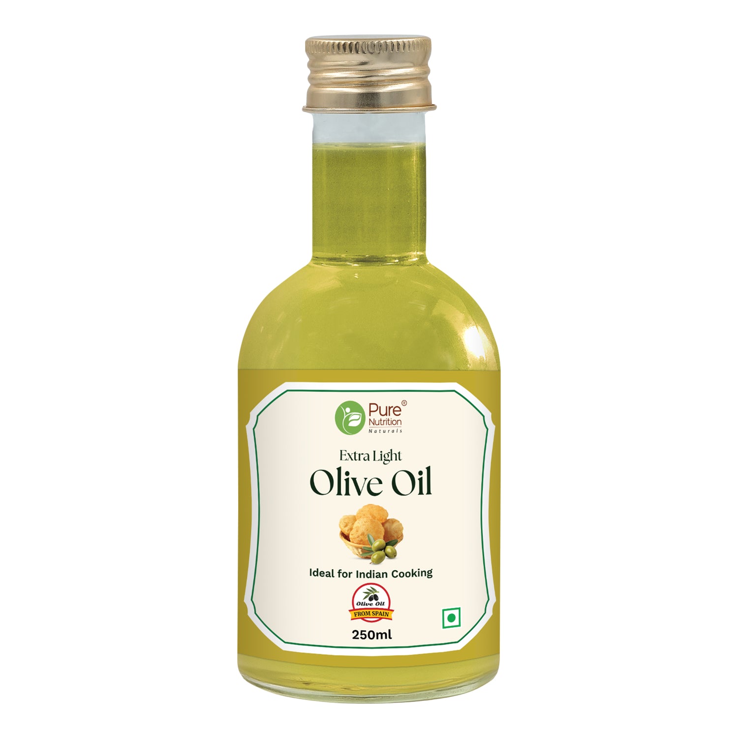 Extra Light Olive Oil - 250ml | 100% Pure & Edible | Ideal for Indian Cooking and Good for Skin