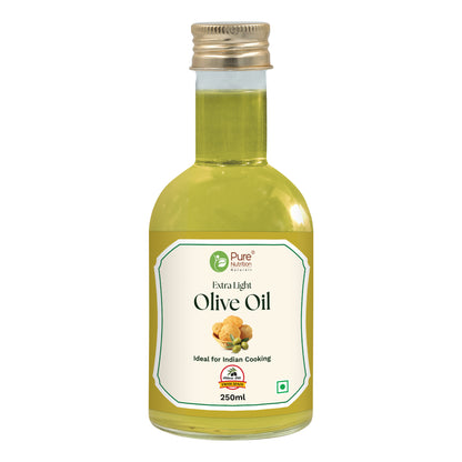 Extra Light Olive Oil - 250ml | 100% Pure & Edible | Ideal for Indian Cooking and Good for Skin
