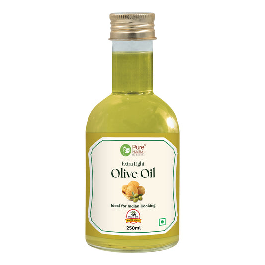 Extra Light Olive Oil - 250ml | 100% Pure & Edible | Ideal for Indian Cooking and Good for Skin