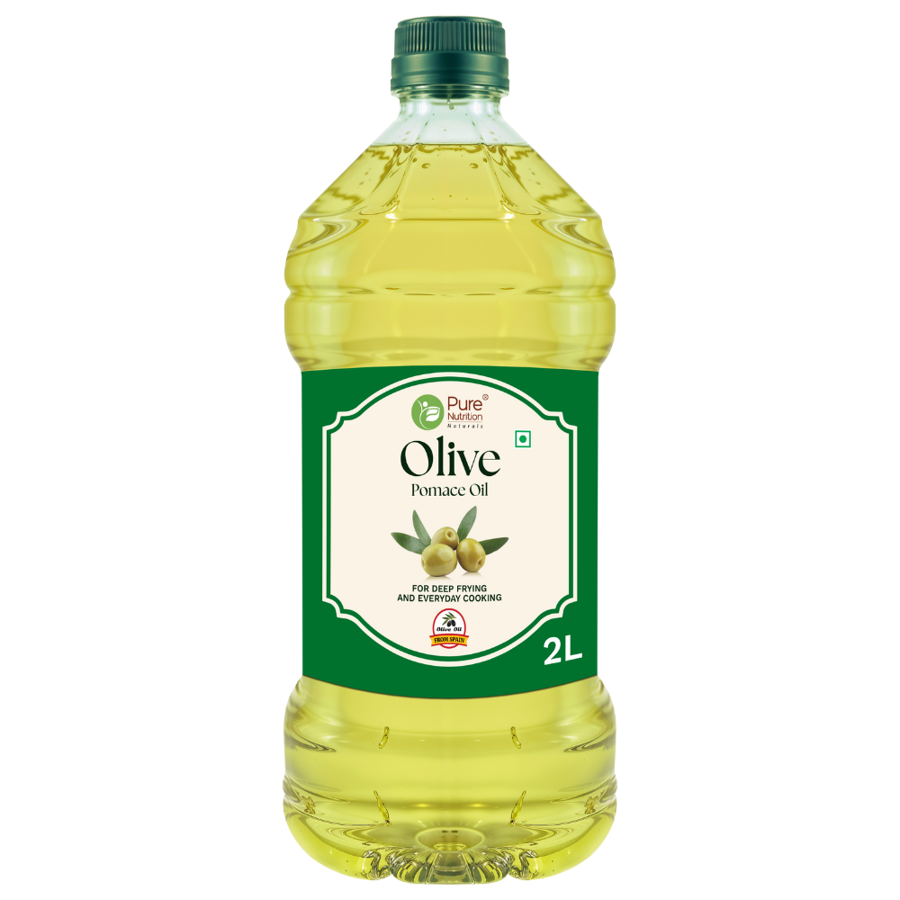 Pure Nutrition Pomace Olive Oil: Ideal for Indian Cooking & Deep Frying | Low in Saturated Fat - 2L