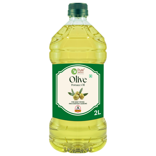 Pure Nutrition Pomace Olive Oil: Ideal for Indian Cooking & Deep Frying | Low in Saturated Fat - 2L