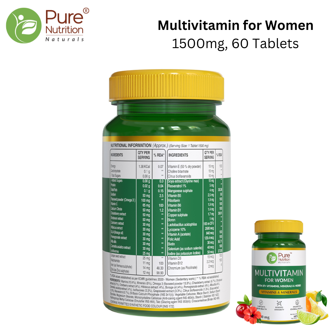 Complete Family Daily Wellness Combo: Multivitamins for Men & Women, Iron Folic Acid, Calcium Magnesium Zinc, Vitamin C, Kids Multivitamin Gummies - 60 Tablets/ 30x2 Gummies  for Optimal Health and Vitality