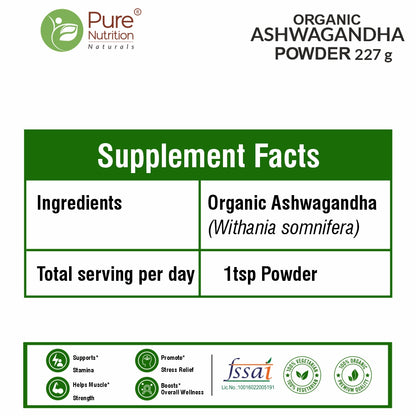 Pure Nutrition Organic Ashwagandha Powder