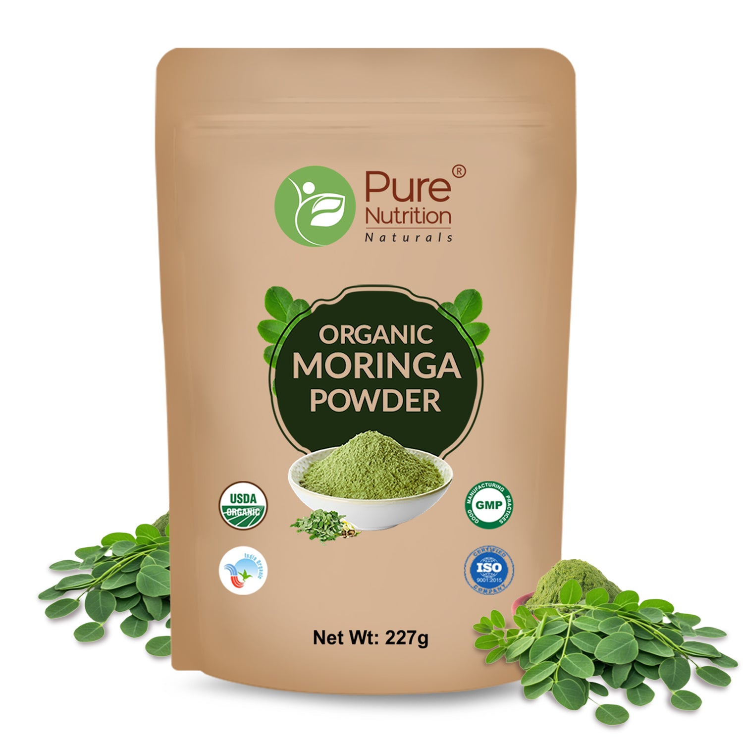 Organic Moringa Powder - 227g | 100% Pure and Natural | Supports Energy, Immunity, and Overall Wellness