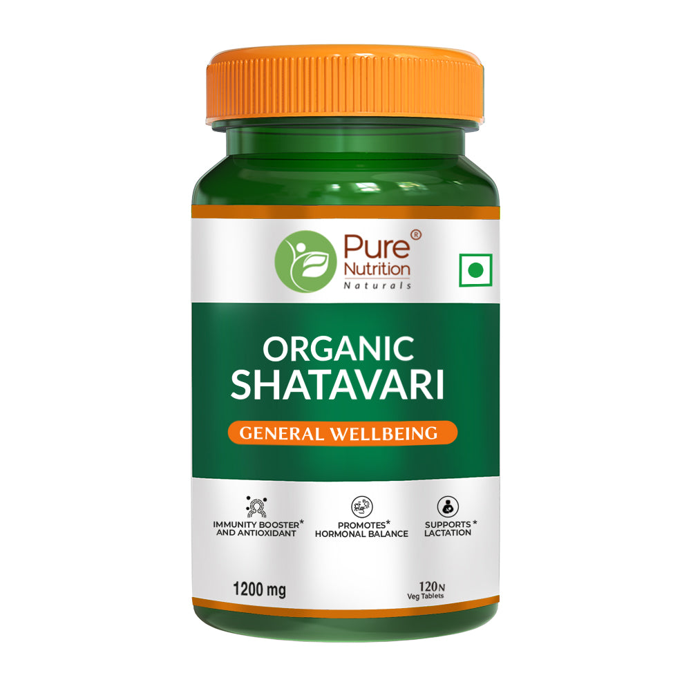 Organic Shatavari - 120 Tablets | Boosts Immunity, Digestion, and Supports Women's Hormonal and Reproductive Health