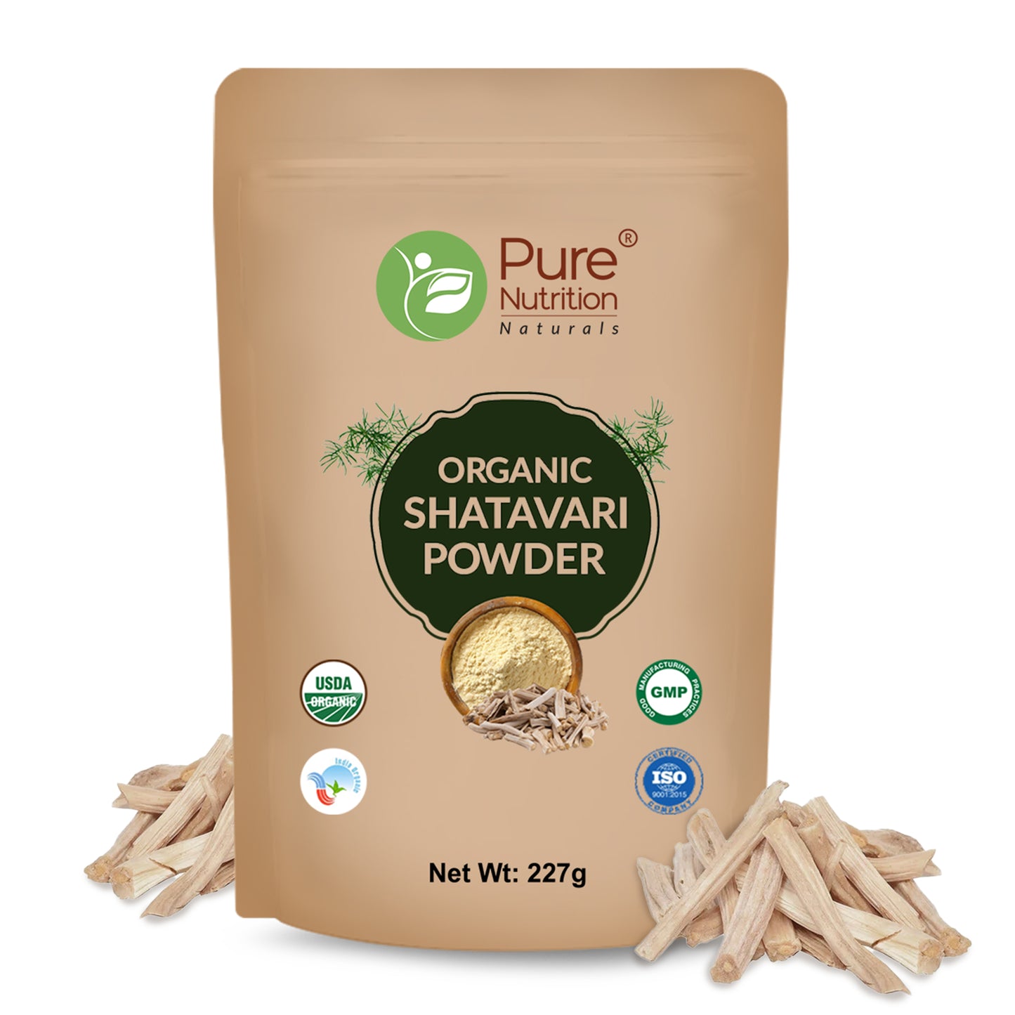 Organic Shatavari Powder - 227g | 100% Pure and Natural | Supports Hormonal Balance, Digestion, and Women's Wellness