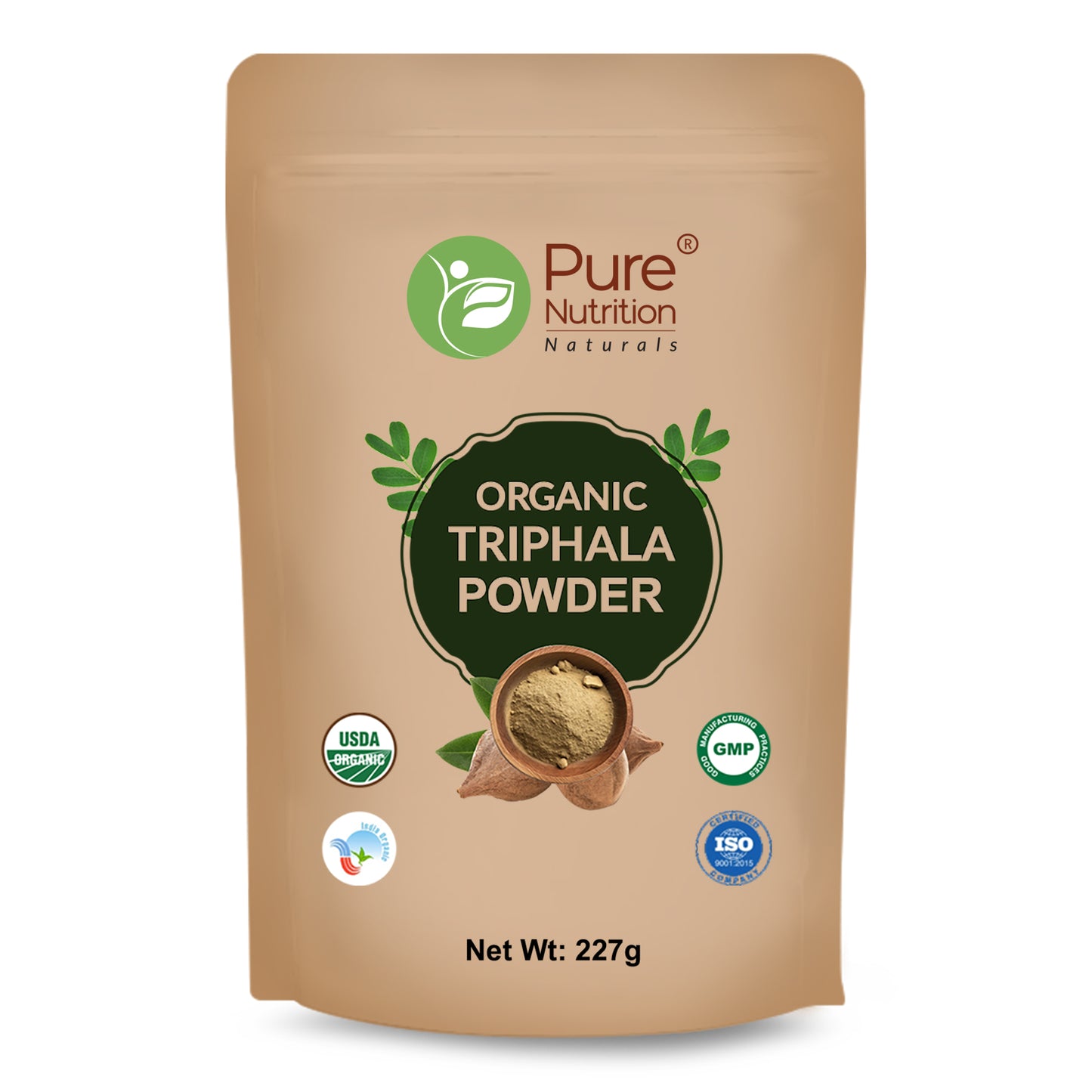 Organic Triphala Powder - 227g | 100% Pure and Natural | Supports Digestion, Detoxification, and Overall Wellness