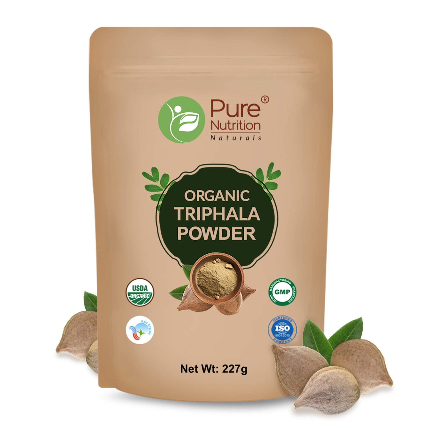 Organic Triphala Powder - 227g | 100% Pure and Natural | Supports Digestion, Detoxification, and Overall Wellness