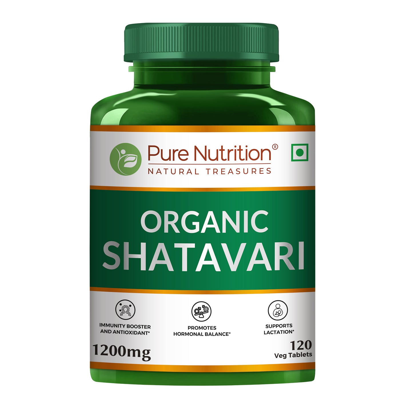 Organic Shatavari - 120 Tablets | Boosts Immunity, Digestion, and Supports Women's Hormonal and Reproductive Health